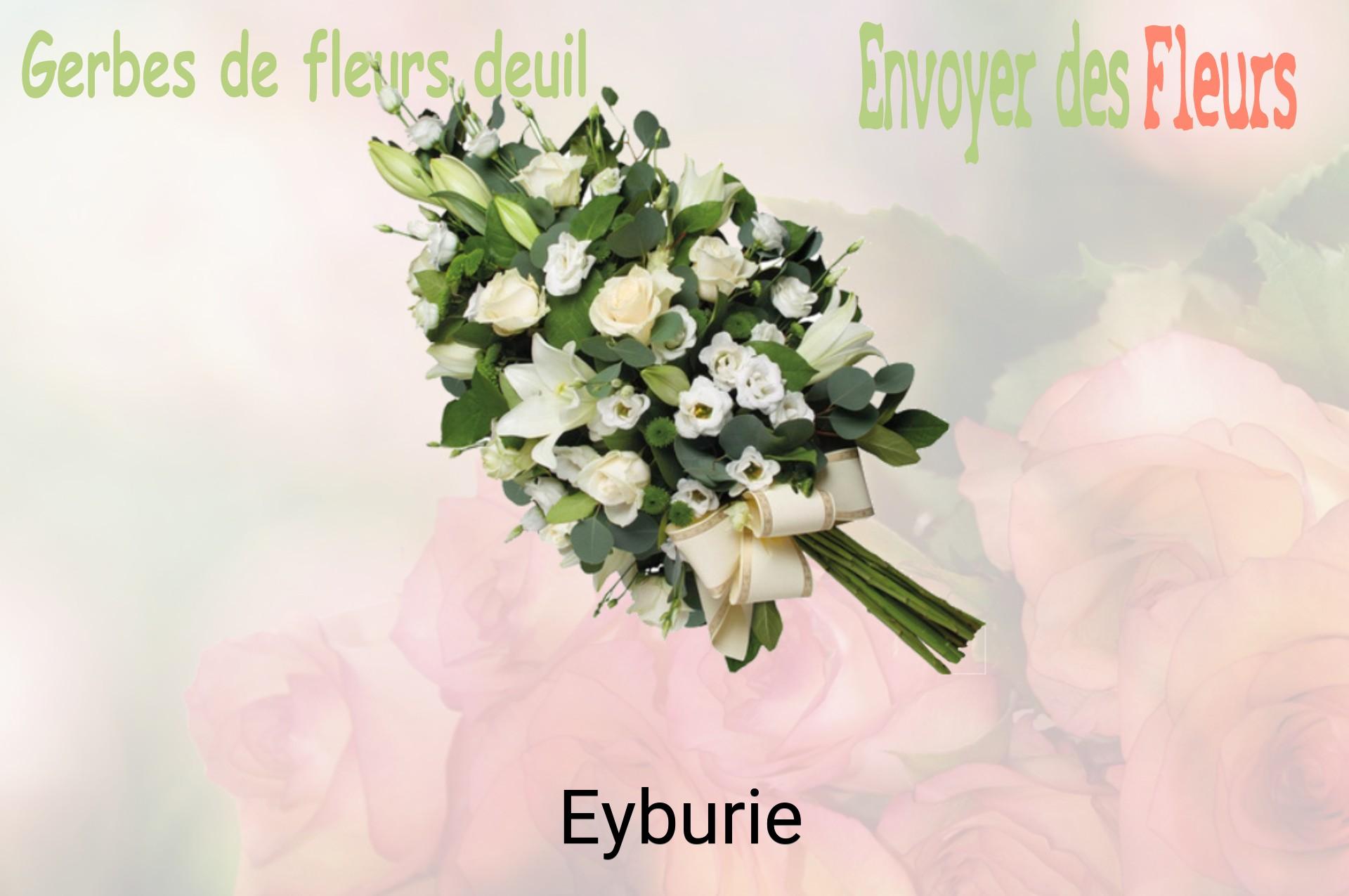 Gerbe de fleurs de deuil livrée à Eyburie